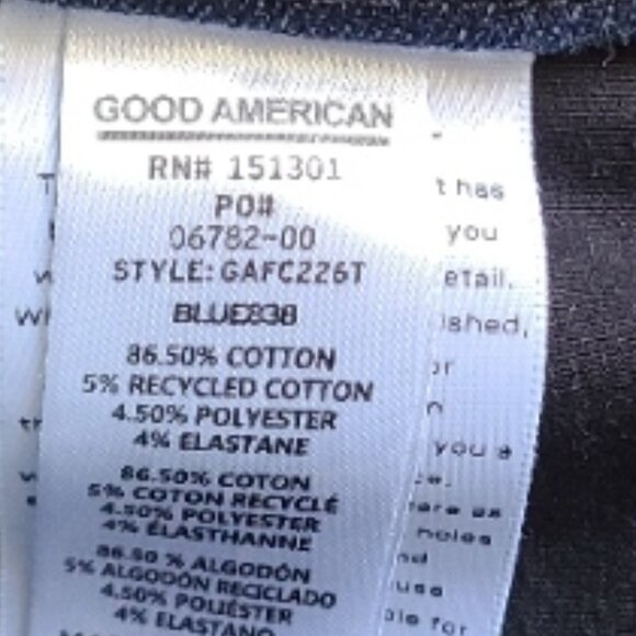 NEW NWT GOOD AMERICAN X CALIK DENIM ALWAYS FITS GOOD LEGS SKINNY JEANS sz 6 - 12 - Picture 9 of 9